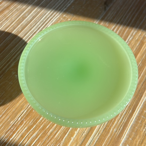 Vintage Mini Jadeite Glass Cupcake size Pedestal Stand. - Picture 3 of 8